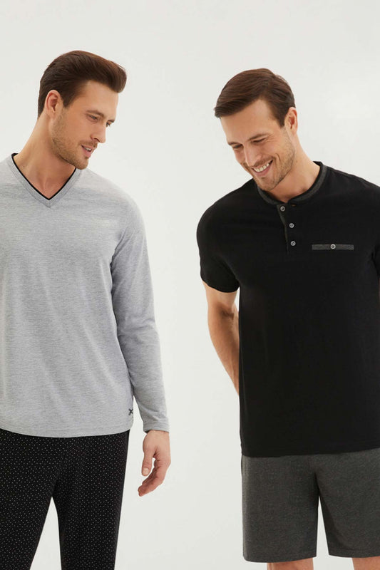 Kiğılı erkek 4'lü pijama takımı pamuklu - ekonomik set, kaliteli pamuk kumaş