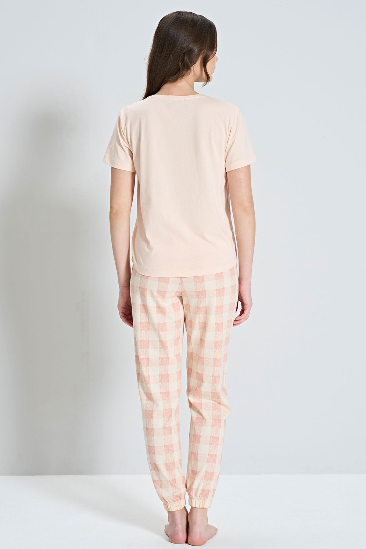 Pınarca kısa kollu kadın pijama takımı arka görünüm