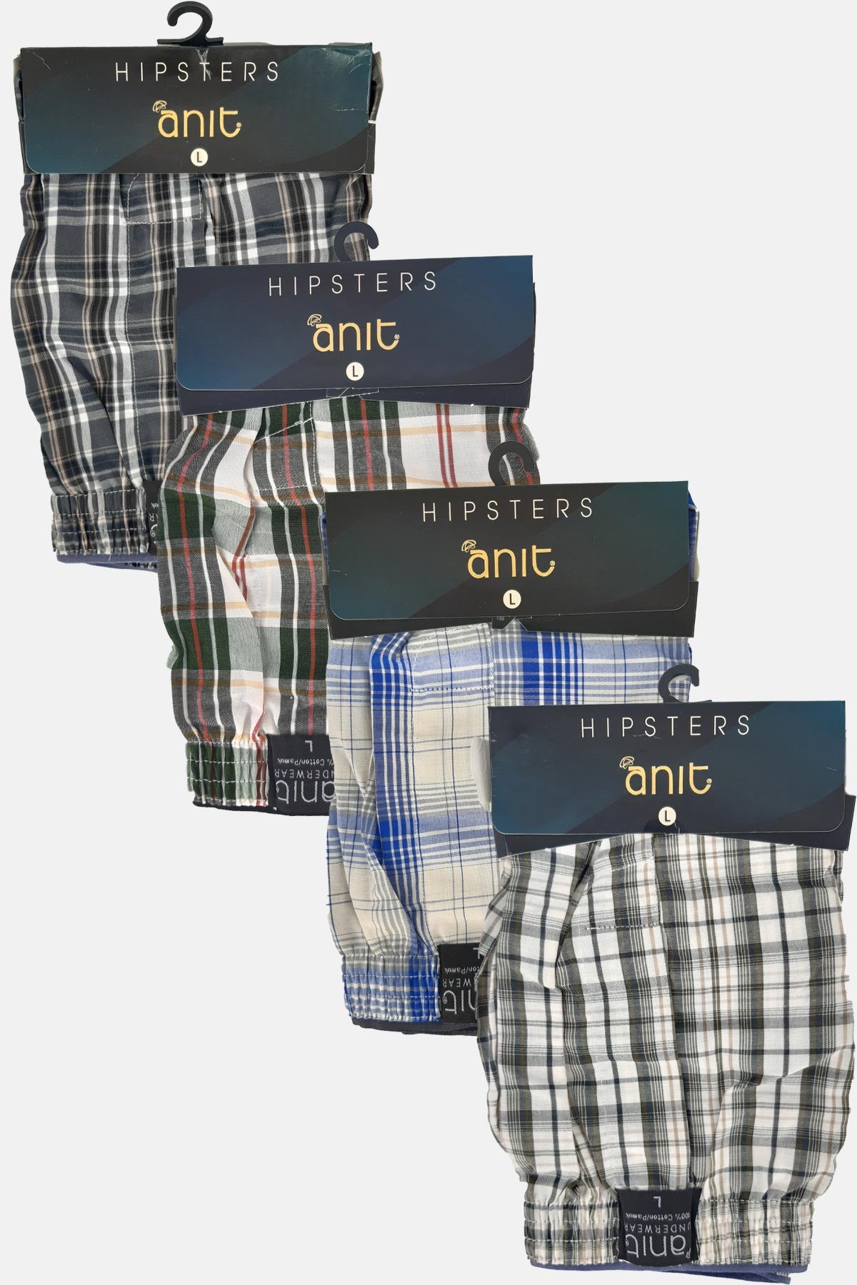 Anıt Erkek Boxer Poplin Kumaş Bol Paça Kareli