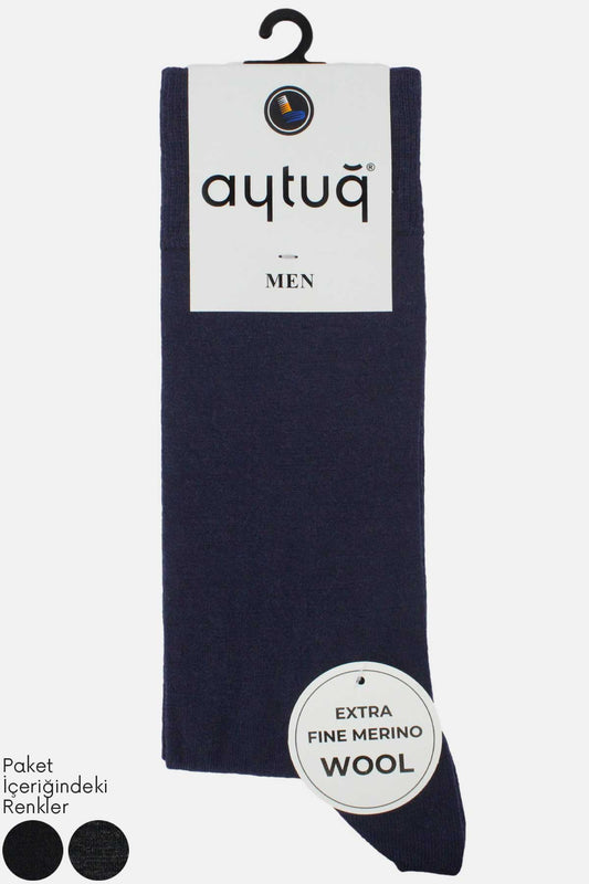 Aytuğ Erkek Soket Çorap Düz Ektra İnce Merino Yün Soft Wool