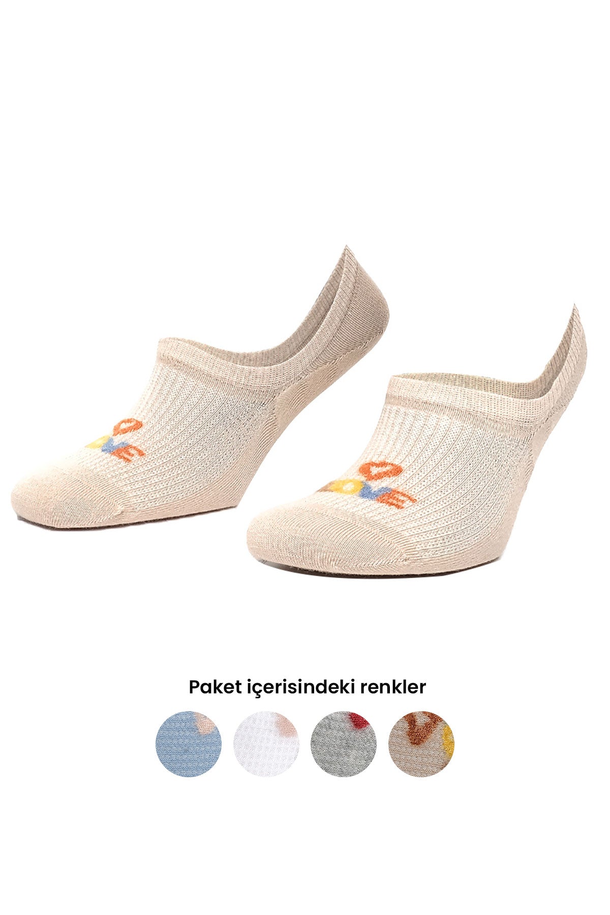 Aytuğ Kadın Sneaker Çorap Pamuklu Desenli
