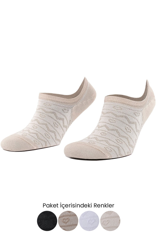 Aytuğ Kadın Sneaker Çorap Pamuklu Desenli