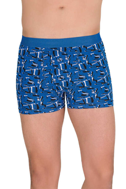 Berrak Erkek Boxer Likralı Desenli Resimli
