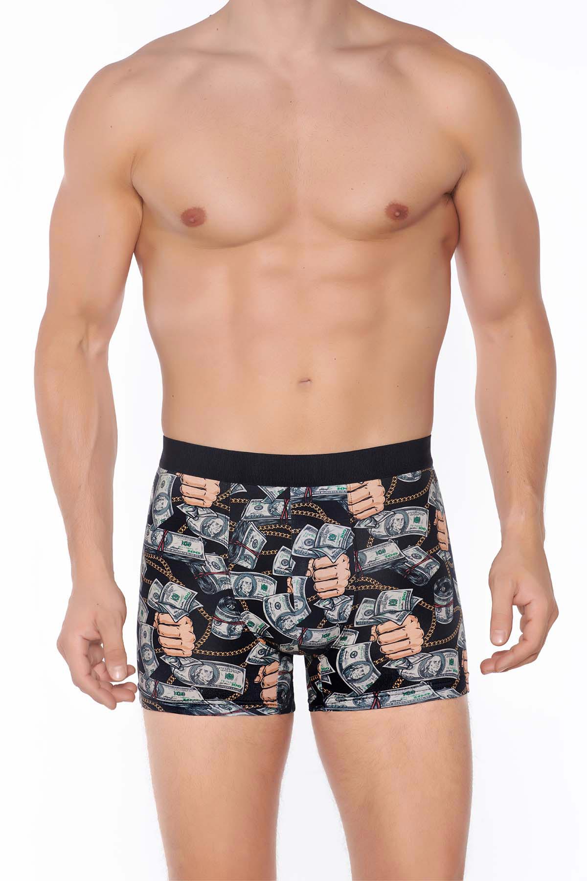 Berrak Erkek Boxer Pamuklu Desenli