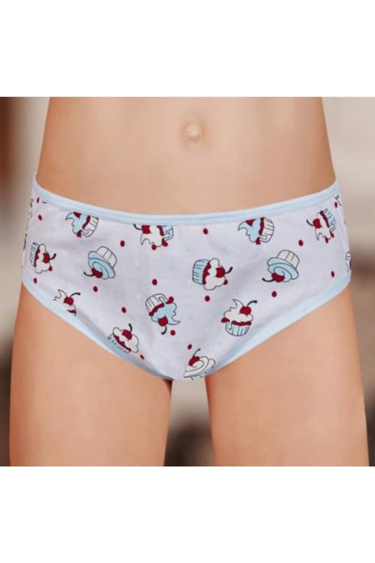 Berrak Kız Çocuk Cupcake Baskılı Pamuk Slip Külot