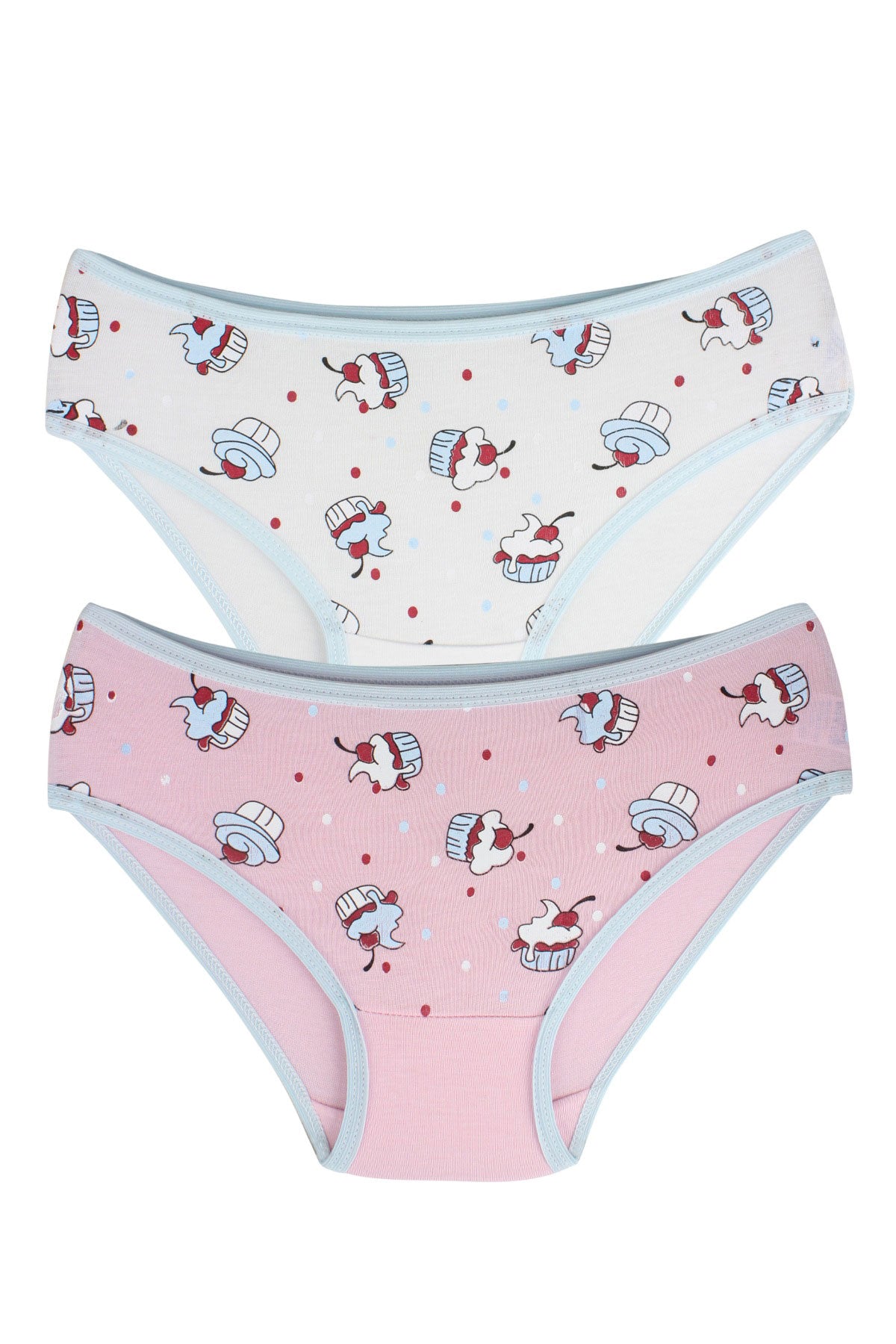 Berrak Kız Çocuk Cupcake Baskılı Pamuk Slip Külot