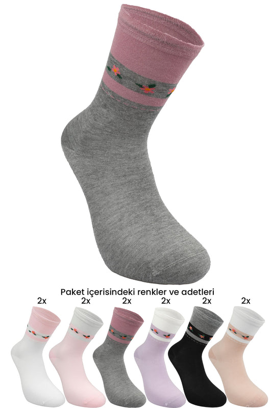 Bolero Kadın Soket Çorap Bambu Çember Desenli