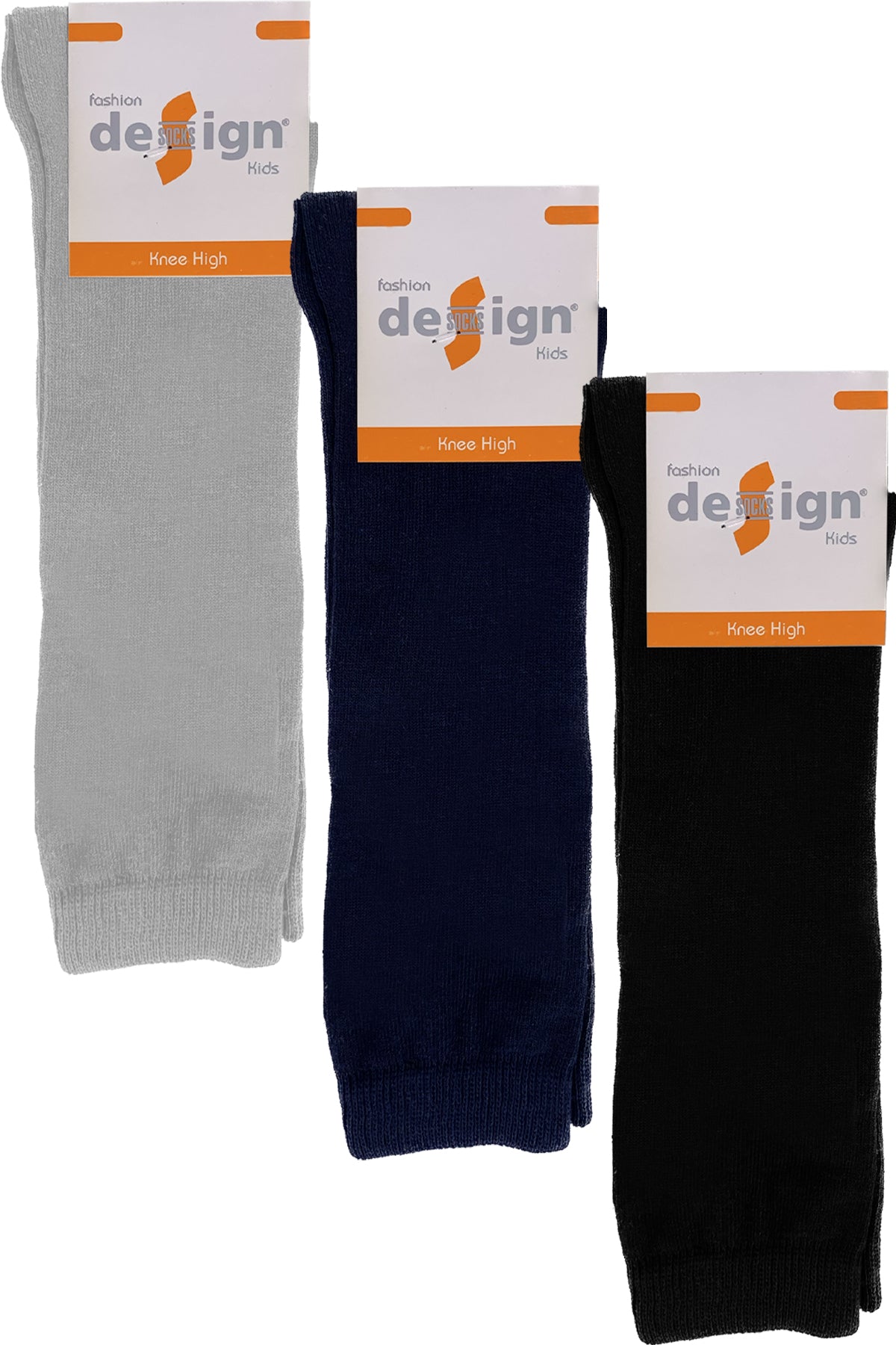 Design Kız Çocuk Düz Dizaltı Çorap