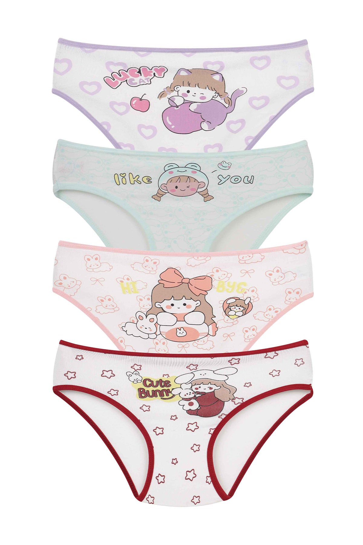 Domi Kids Kız Çocuk Bikini Külot Baskılı