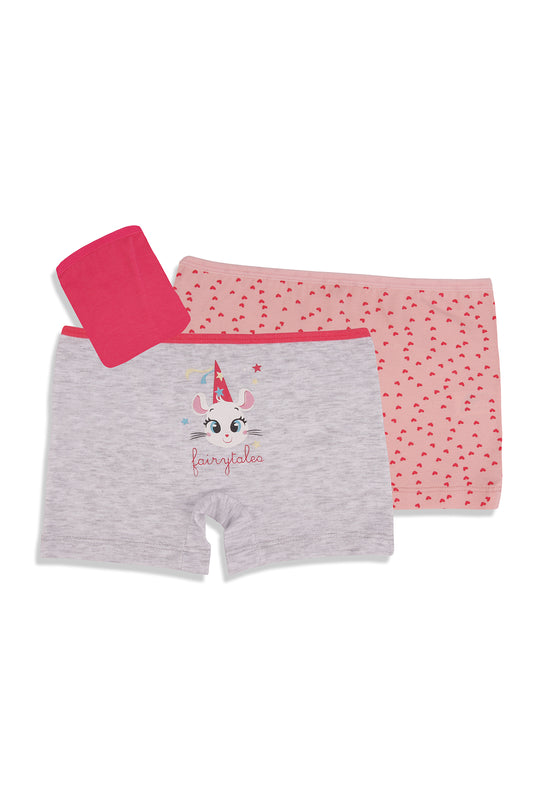 Domi Kids Kız Çocuk Boxer 3'lü