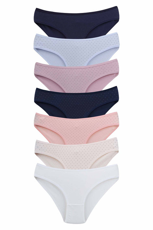 Dominant Kadın Slip Bikini Külot 7'li Desenli
