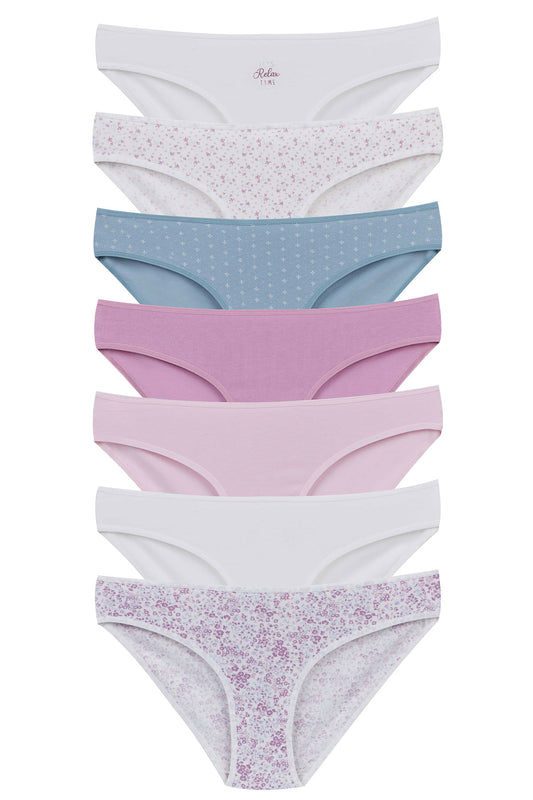 Dominant Kadın Slip Bikini Külot 7'li Desenli