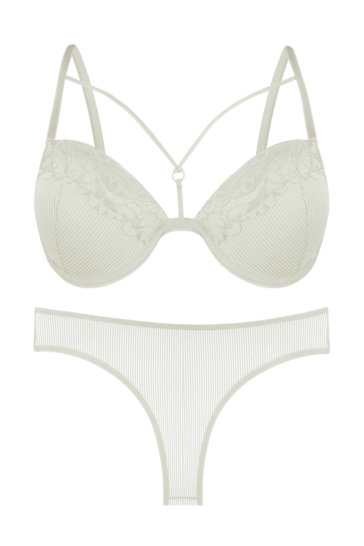 Dominant Kadın Sütyen Külot Takım Desteksiz Dantel Detaylı