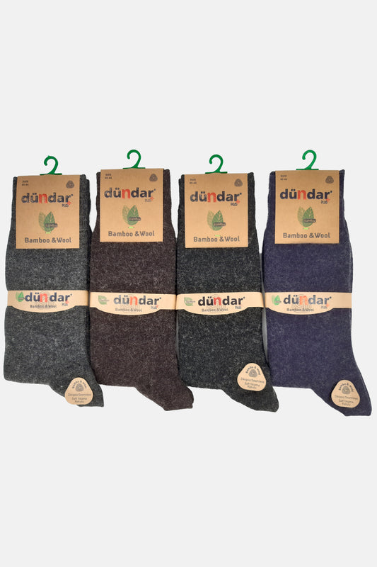 Dündar Plus Erkek Bambu Yün Soket Çorap