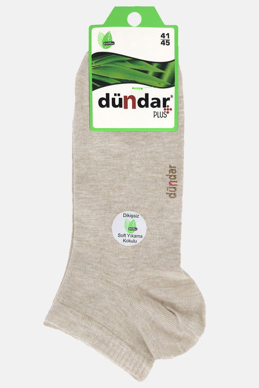 Dündar Plus Erkek Patik Çorap Bambu Düz Renk