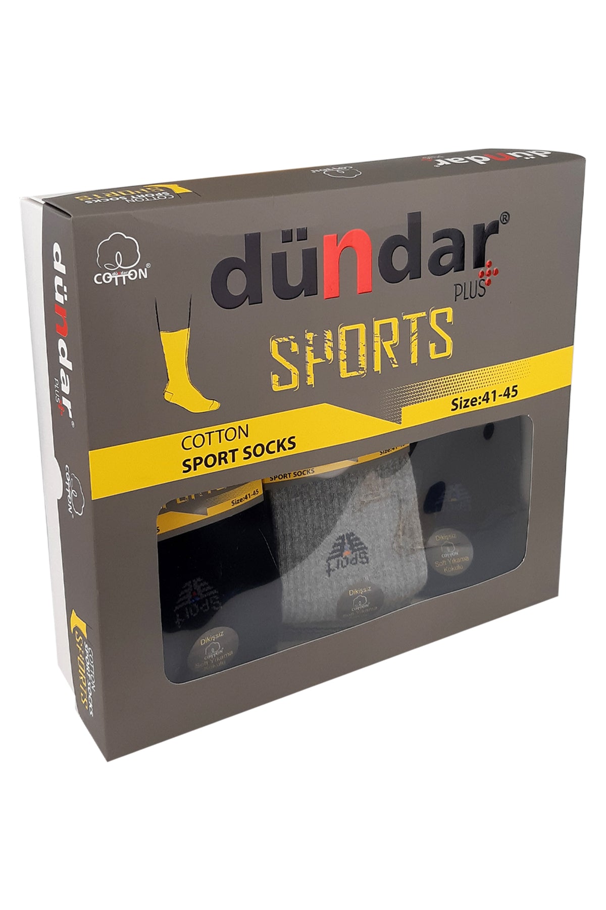 Dündar Plus Erkek Tenis Soket Çorap Desenli