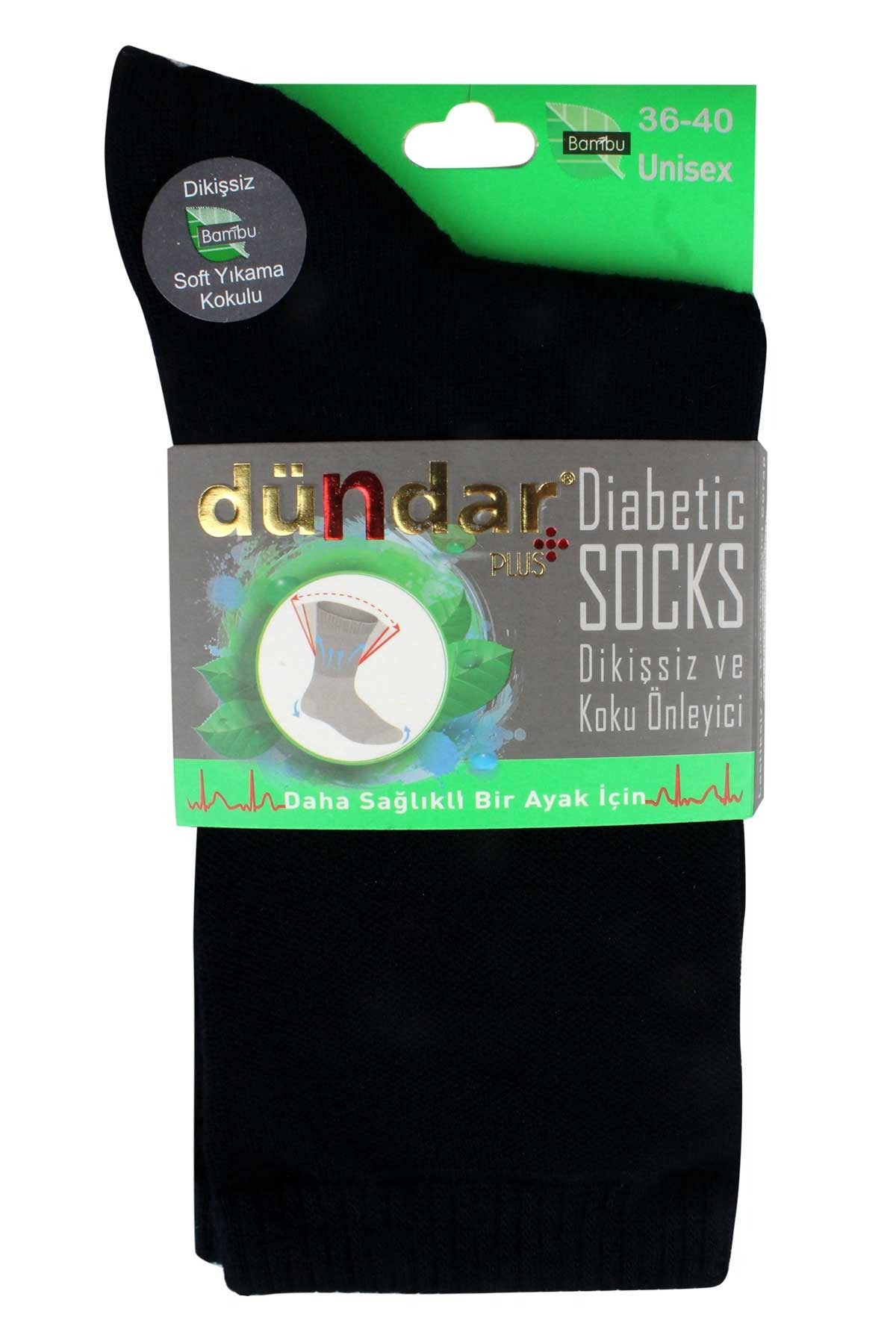 Dündar Plus Unisex Bambu Diabetic Şeker Çorabı