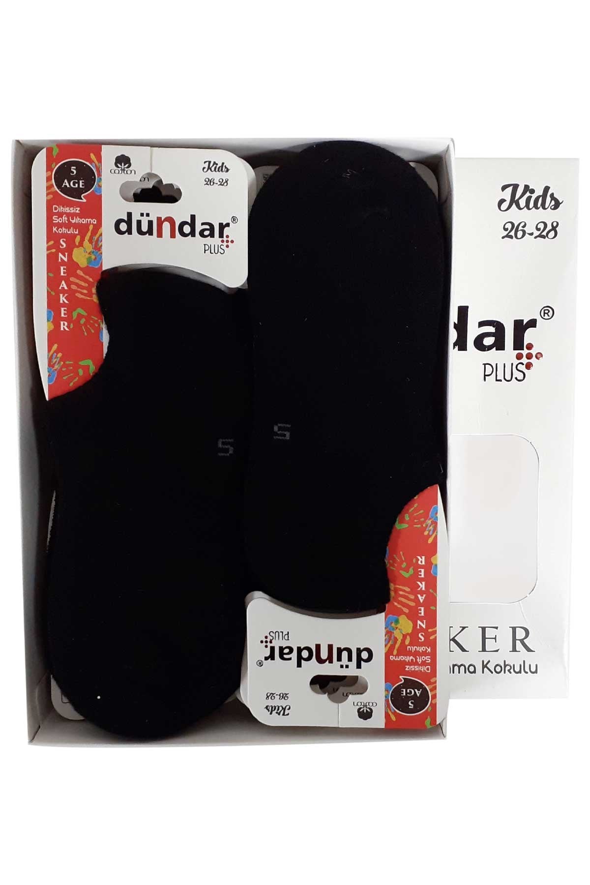 Dündar Plus Unisex Çocuk Sneaker Çorap Pamuklu Dikişsiz