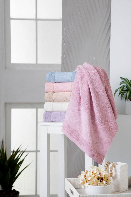 Fiesta El-Yüz Havlusu Yaprak Premium Bukle Jakarlı 50x90 cm