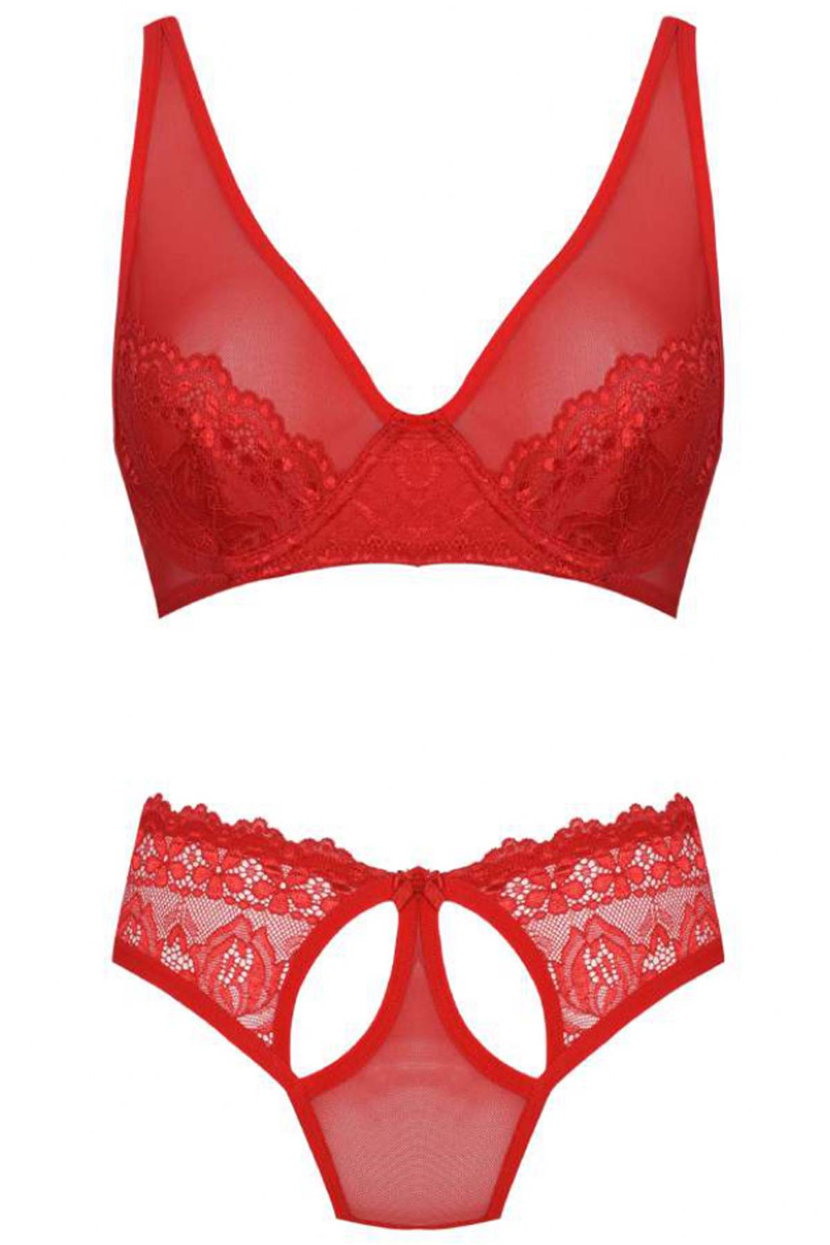 Koza Kadın Dantelli Fantezi Sütyen Takım