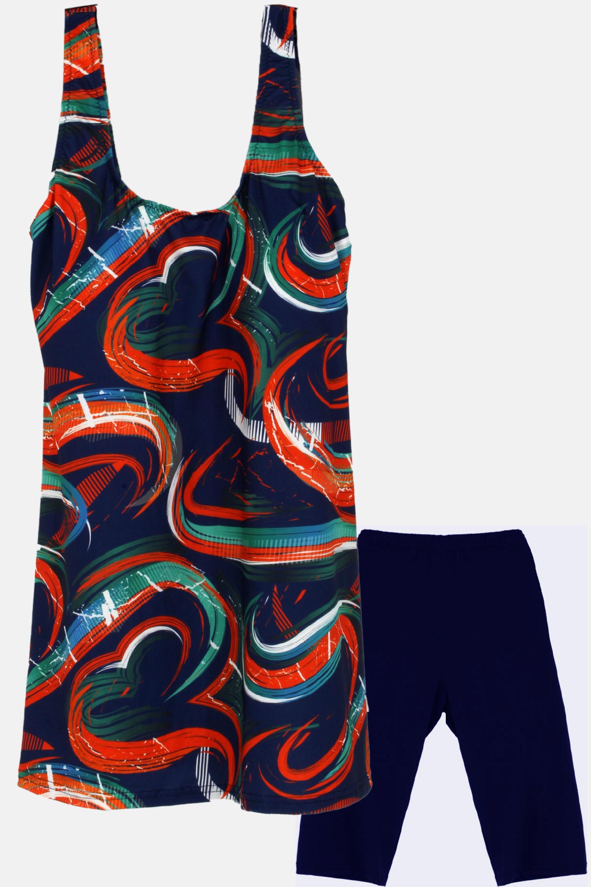 Ladytes Kadın Polyester Taytlı Elbiseli Mayo