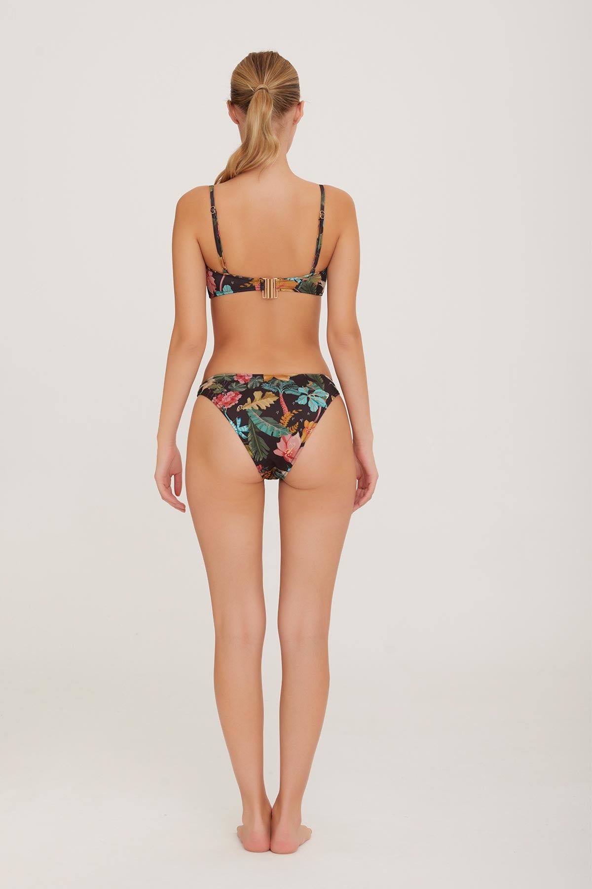 Lapieno Kadın Bikini Takımı Halka Detaylı Çiçek Desenli