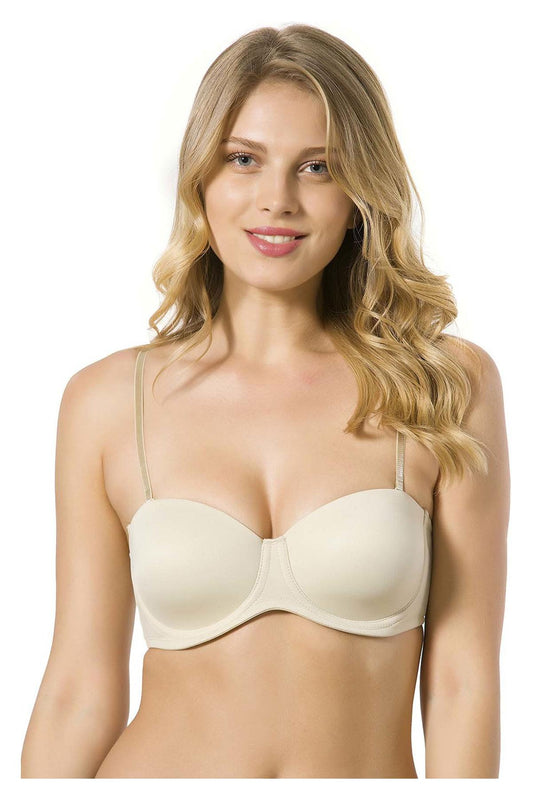 Lejardin Kadın Desteksiz Straplez Sütyen Düz