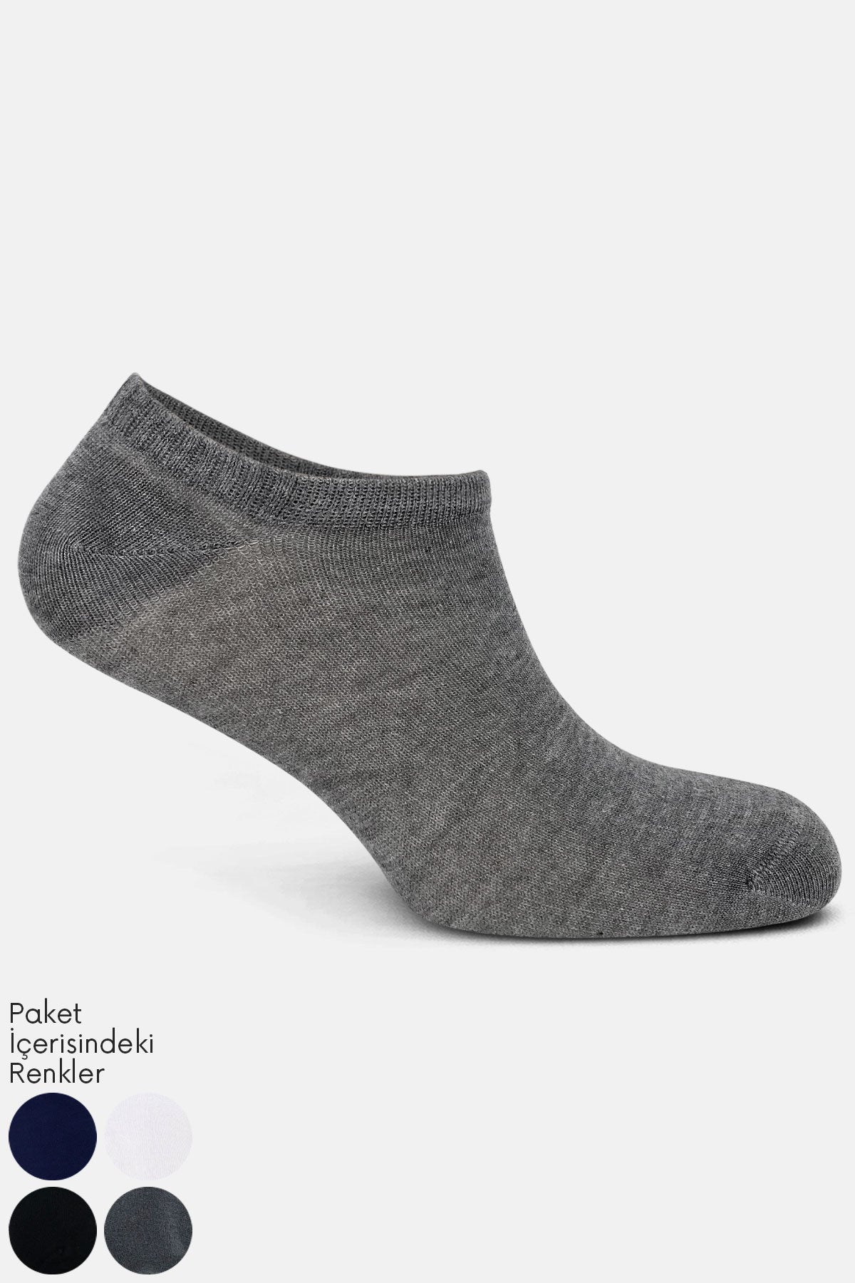 Likya Erkek Sneaker Çorap Düz Bambu