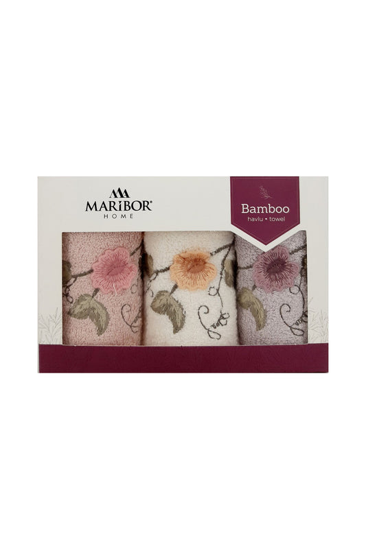 Maribor Mutfak Havlusu 3D Nakışlı Selina Bambu 30x50