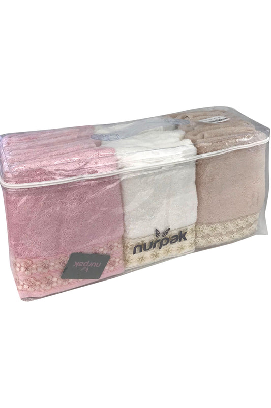 Nurpak El Yüz Havlusu Narin Bambu Güpürlü 50x90