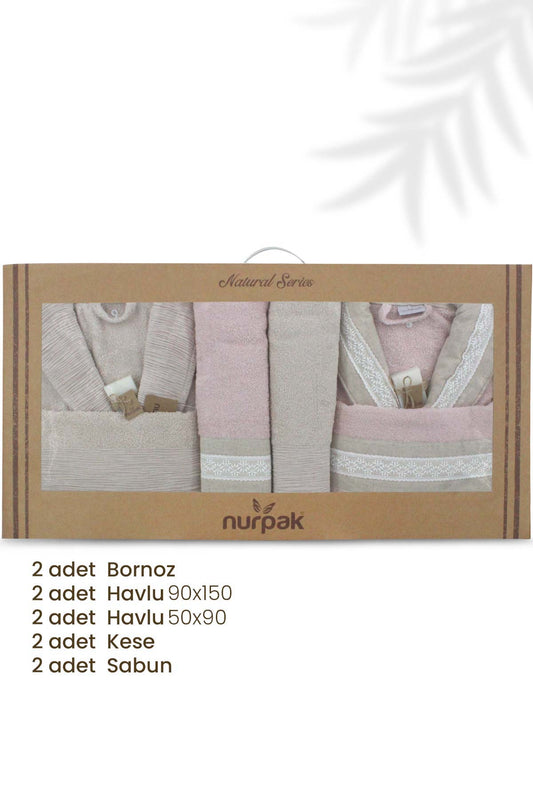 Nurpak Tuana10 Parça Aile Bornoz Seti