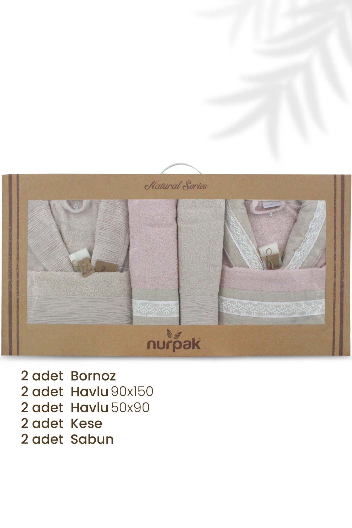 Nurpak Tuana10 Parça Aile Bornoz Seti