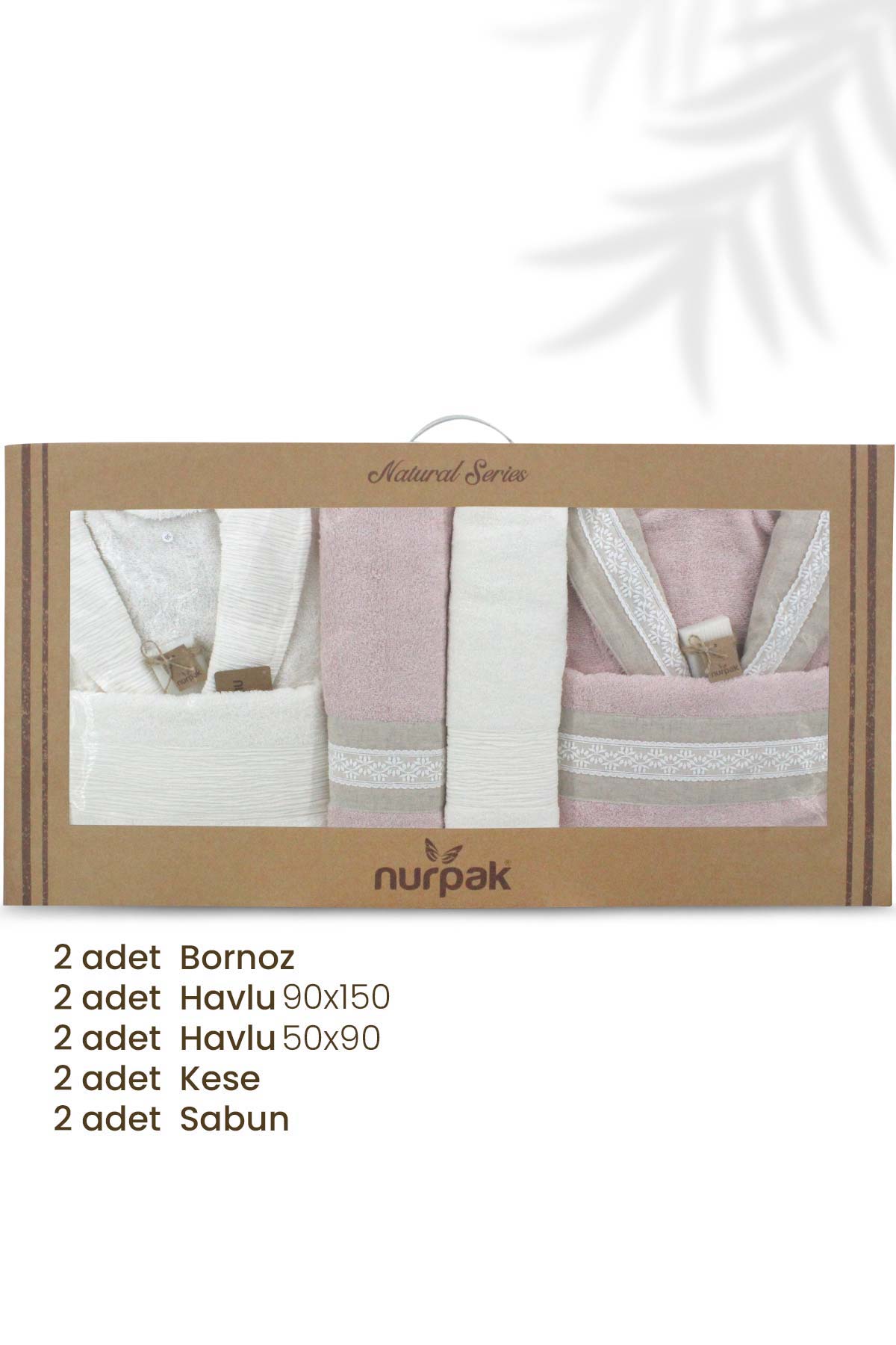 Nurpak Tuana10 Parça Aile Bornoz Seti