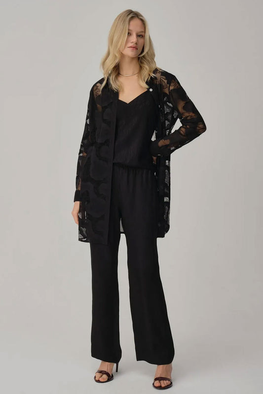 Pierre Cardin Kadın Gömlek Yaka 3'lü Pijama Takımı Transparan İp Askılı