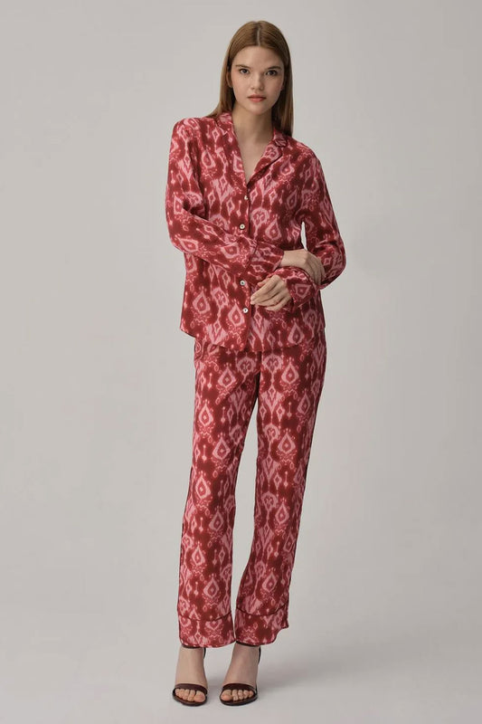 Pierre Cardin Kadın Pijama Takımı Desenli Biyeli