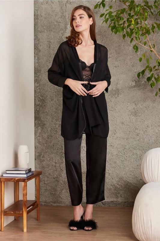 Pierre Cardin Kadın Saten 4'lü Takım