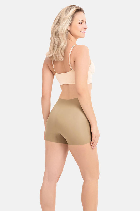 Pınarca Kadın Korse Boxer Lazer Kesim Bej Rengi - Arka Görünüm
