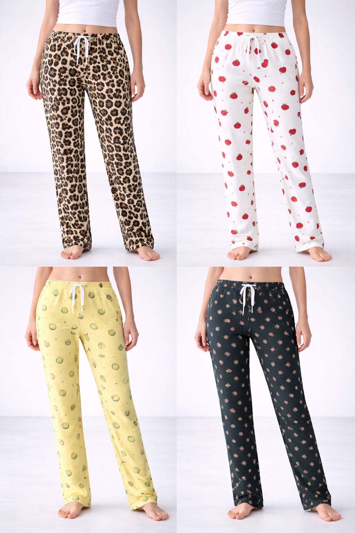 Pınarca Kadın Tek Alt Pijama Milan Desenli