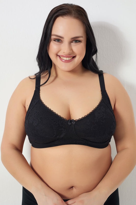 Pınarca Kadın Toparlayıcı Sütyen Minimizer Balensiz Penye Dantelli