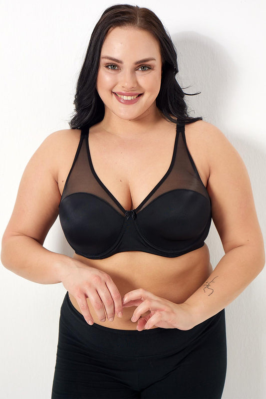 Pınarca Kadın Toparlayıcı Sütyen Minimizer Transparan Detaylı