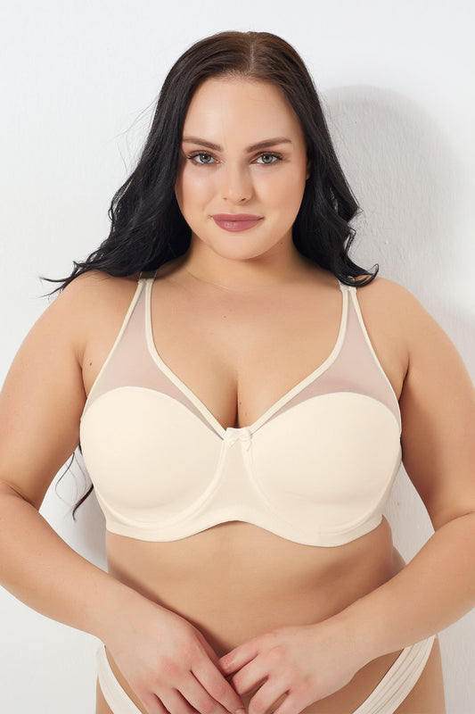 Pınarca Kadın Toparlayıcı Sütyen Minimizer Transparan Detaylı