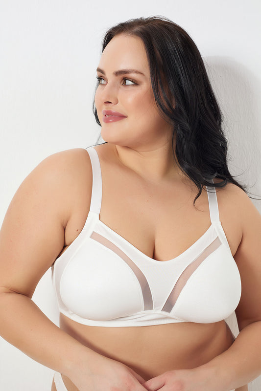 Pınarca Kadın Toparlayıcı Sütyen Minimizer Transparan Detaylı