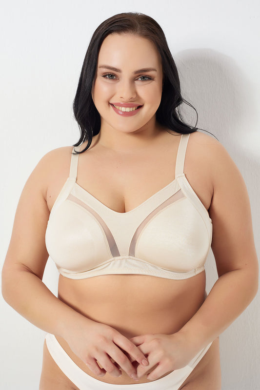 Pınarca Kadın Toparlayıcı Sütyen Minimizer Transparan Detaylı