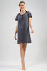 Pınarca Kadın Tunik Kısa Kollu Pamuklu Yaka Düğmeli Çizgili