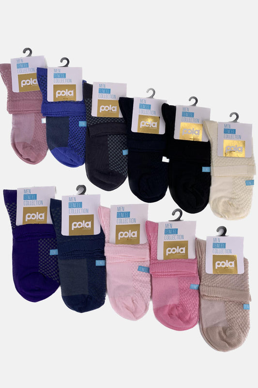 Pola Unisex Tencel Yarım Konç Çorap