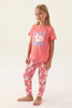 Roly Poly Kız Çocuk Pijama Takımı Kısa Kollu Bisiklet Yaka Süprem