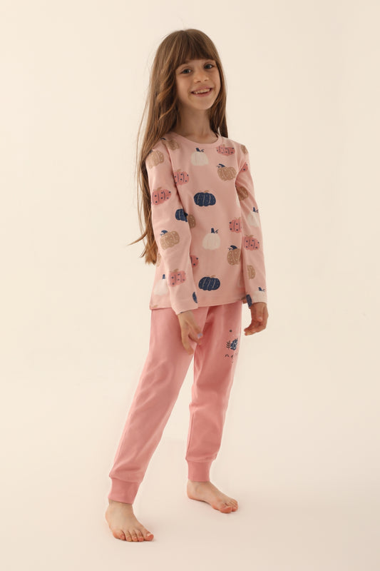 Roly Poly Kız Çocuk Uzun Kollu Pijama Takımı Melanj Süprem