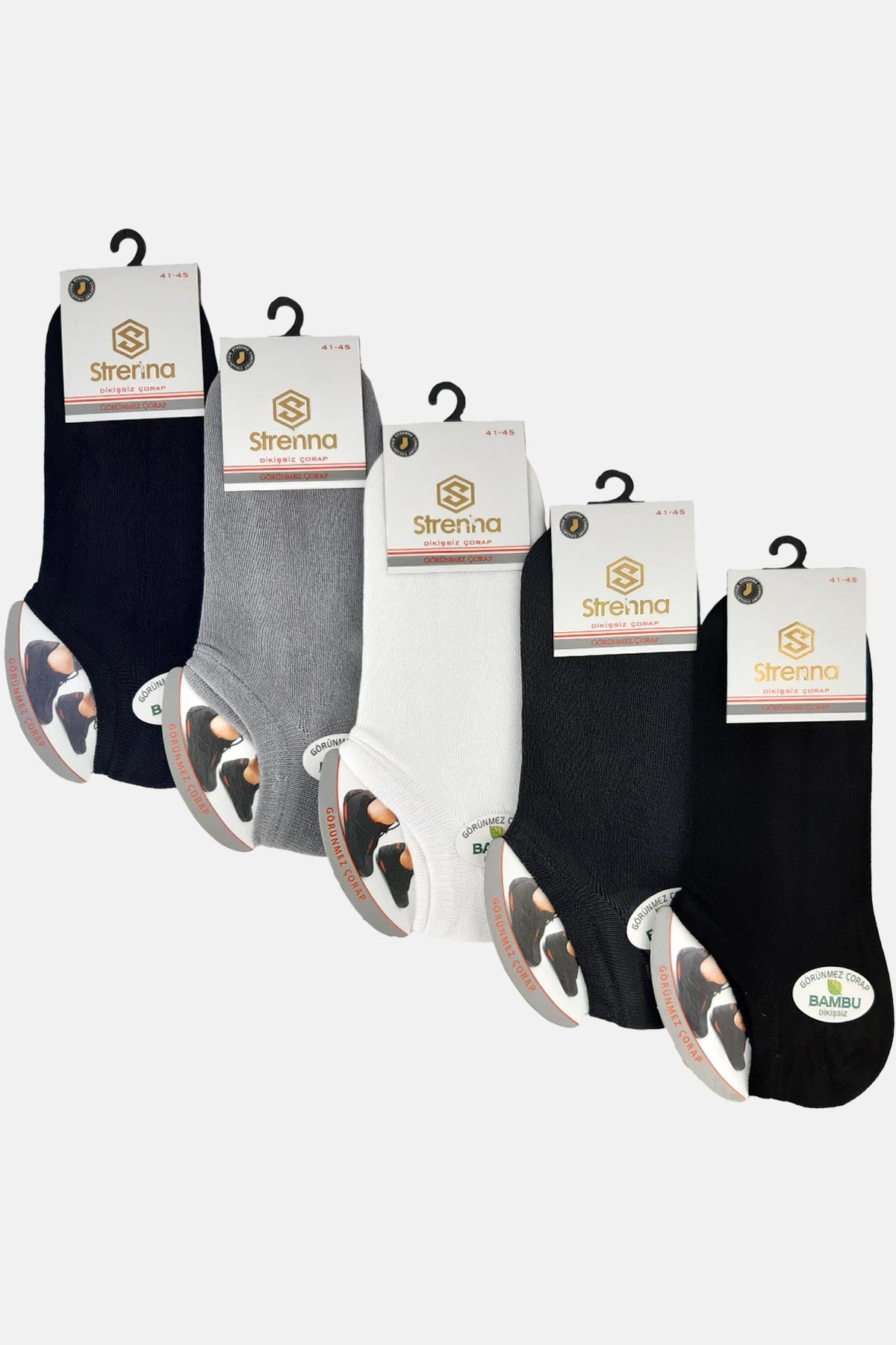 Strenna Erkek Bambu Dikişsiz Sneaker Çorap