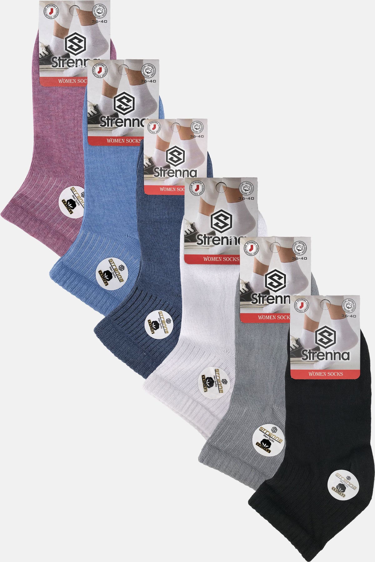 Strenna Kadın Yarım Konç Çorap Cotton Spor
