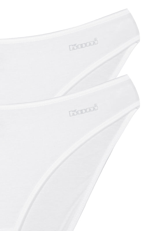 Kom Kadın Basic Düz 2'li Külot - Beyaz Renk Detay Görünüm
